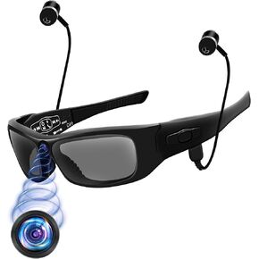 Camera Glasses, Bluetooth Smart Sunglasses with Camera, HD 1080P Video Glasses, Camera Sunglasses with Polarized UV400 Lens for Outdoor Sports