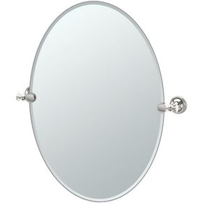 Gatco 4129 Tavern Oval Mirror, Polished Nickel