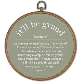 ksdut الأيرلندية نعمة جدار الفن الديكور - التأكيدات الإيجابية النسيج جدار الفن قماش الإطار شنقا المطبوعات، اقتباس ملهمة سوف يكون كبير جولة جدار الفن لديكورات المكاتب المنزلية 8 "x8" in Kuwait