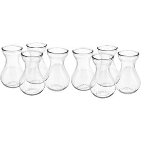 Holibanna Hydroponic Hyacinth Glass Vases: 8pcs Clear Glass Vase Bulb Vase Decorative Flower Vases Hydroponic Planter for Centerpieces Tulip Bulbs Table Decorations