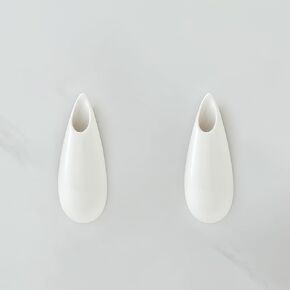 Hanging Ceramic Wall Vases,11.8+7.9+5.9 Inch,Set of 3,Wall Plant Holder,Cubicle Modern Decor Wall Plant Holder Vase for Indoor Plants,Propagation Wall Hanging,Flower Pots for Air Vases,White