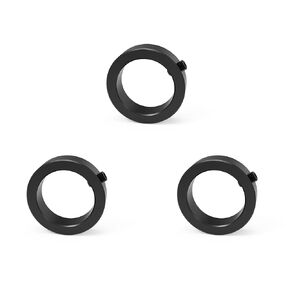 8PCS Drill Stop Bit Collar Set(3mm, 4mm, 5mm, 6mm, 8mm, 10mm, 12mm,16mm) Carbon Steel Drill Bit Hole Adjustable Depth Split Positioner Ring, Tighten by Stops Set-Screw