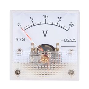 uxcell DC 0-20V Analog Panel Voltage Gauge Volt Meter 91C4 2.5% Error Margin
