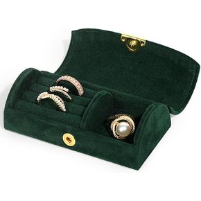 Mini Earring Jewelry Travel Case, Portable Traveling Jewelry Organizer Storage Case, Cute Small Jewelry Organizer Box, Jewelry Storage Holder for Womens Girls Rings Earrings Necklaces (Pink)