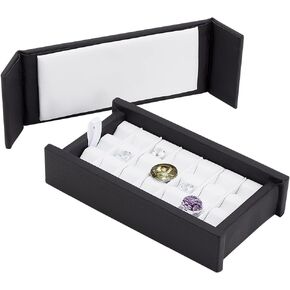 PH PandaHall 21 Grids Gems Storage Container Gemstone Jewelry Box Diamond Stone Storage Boxes Ring Case Organizer with Black Removable Lid for Gems Coins Jewelry Displaying and Gift Packing
