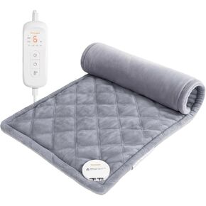 OCOOPA Graphene Heating Pad, First-Ever 8-Layer HeatLock, Ultra Rapid Heat, for Lower Back Pain and Period Cramps Relief, Electric Heating Pad for Neck and Shoulder, 6 Heat Settings,King Size 12"x24"