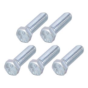 METALLIXITY Hex Bolts (5/16-18x3/4") 25Pcs, Carbon Steel Zinc Plated Fully Threaded, Coarse Thread UNC Hex Head Screw Bolt - for Furniture Repair, Silver
