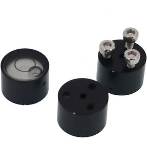 GPS RTK level, centering rod, carbon fiber horizontal bubble accessories with screw holes (17x11.5mm black white)