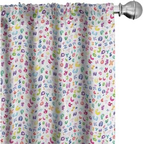 Ambesonne Blue and White Window Curtains Pack of 2, Abstract Tie Dye Effect Ikat Shibori Pattern in Bohemian Fashion, Lightweight Set with Rod Pocket, 4 Panels of - 28" x 84", Navy Blue