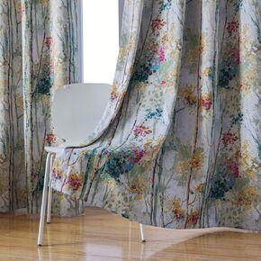 Kotile Romantic Forest Draft Blocking Draperies 2 Panels Grommet Top Curtain with Fabric Digital Printing, Three Pass Microfiber Room Darking Curtains for Living Room/Bedoom, W52 x L84 Inches, Green