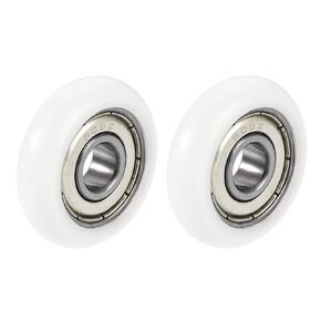 uxcell Ball Bearing Guide Pulley Roller Round Wheel 8x30x8.5mm Double Metal Shielded (GCr15) Chrome Steel Bearings 2pcs
