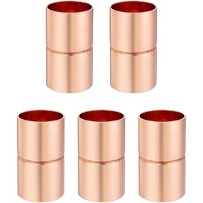 Straight Coupling Copper Fittings 1/4 inch Copper Pipe Welding Joint Connector Adapter For HVAC Air Conditioning