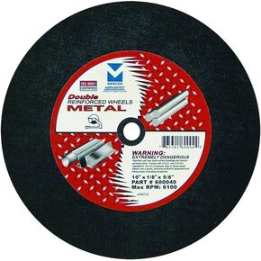 Mercer Industries 600090 Stationary Saw Cut-Off Wheels for Ferrous Metals, 16" x 5/32" x 1", 10 Pack