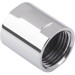 2 Pack Brass Pipe Fitting 1/2"G,Female Threaded Converter Adapter,Chrome Shower Coupling Pipe Fitting for Home Plumbing Pipes,Hose Extender Connector