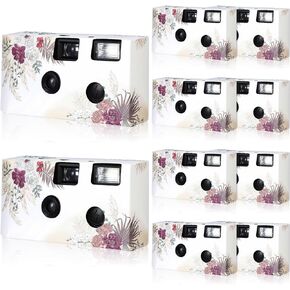 10 Pack Disposable Camera Bulk for Wedding, 34mm Single Use Camera Bulk with Flash Disposable Cameras One Time Camera for Gathering Wedding Travel (Colorful Film,White Lily)