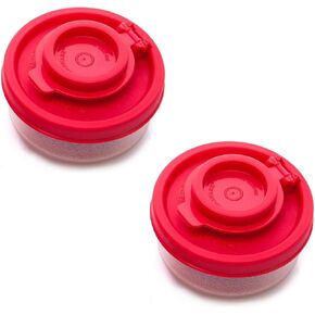 2Pcs Red Small Salt And Pepper Shakers For On The Go - Mini Shaker Set For Salt And Pepper With Lid To Take With You - Perfect For Travel, Camping And To-Go 40G, Salt Shakers，Salt and Pepper