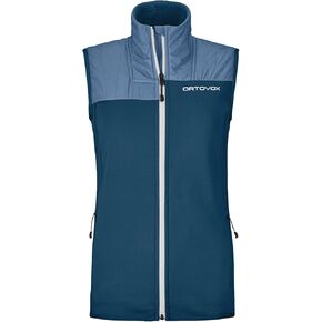 Ortovox Women’s Fleece Plus Vest, High-Performance Merino Wool Blend Zip Up Shell for Freeride, Mountaineering & Ski Tours