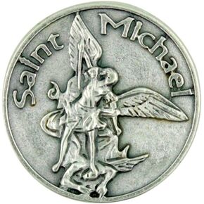 Patron of the Military Saint St Michael the Archangel Pocket Token with Prayer