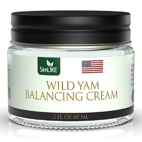 Wild Yam Balancing Cream: Menopause Relief & Menstrual Support Like Hot Flashes Night Sweats 2 FL OZ(60 ML) ﻿