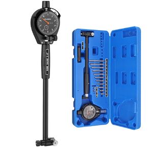 Cylinder Bore Gauge 2-6 Inch/0.001" Mechanical Digital Indicator Dial Bore Gauge with Self-Centering Dial,Includes 11 Standard Probes for Internal Cylinder Measurement Deep Engine Cylinders