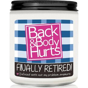 Retirement Gifts for Women Men - Lavender Scented Candle, Funny Retiring Farewell Gifts for Coworkers, Boss, Friends, Teacher, Family, Natural Soy Candles