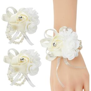 Meldel Prom Flower Wrist Corsages for Wedding, Set of 6, Royal Blue Wrist Corsages for Prom Bridal Bridesmaid Girl, Rose Hand Flower for Wedding Ceremony Anniversary,Dinner Party, Homecoming