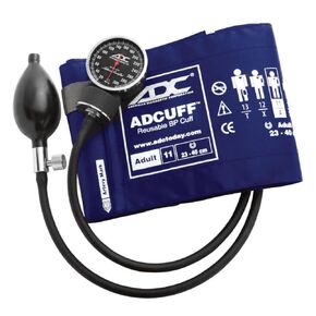 ADC 720RB Diagnostix Model 720 Premium Professional Pocket Aneroid Sphygmomanometer with Adcuff Nylon Blood Pressure Cuff, Adult, Royal Blue