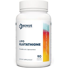 Renue By Science Liposomal Glutathione, 130 mg, 90 Capsules 90 Day Supply, High Absorption Bioavailable Antioxidant Protection, Glutathione Liposomal Supplement for Optimal Health and Longevity