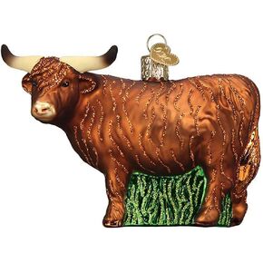 Old World Christmas Ornaments Highland Cow Glass Blown Ornaments for Christmas Tree