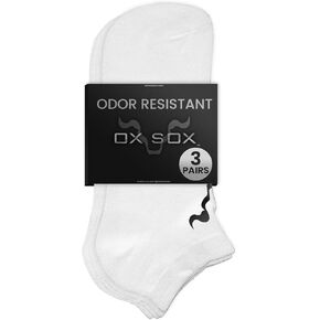 Odorless Nylon Ankle Socks - Moisture-Wicking & Natural Odor Control with Anti-Slip Heel Design - Breathable Ankle Stockings for Women, Comfortable White Nylon Socks - 3 Pairs (White)