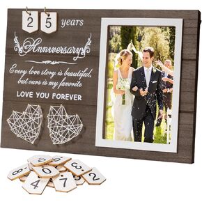 Yakucho Anniversary Wedding Frame - Engagement Picture Frames,1-99 Years Picture Frame,with Outstanding Sign Every Love Story Is Beautiful But Ours Is My Favorite Wedding Gift for Couple