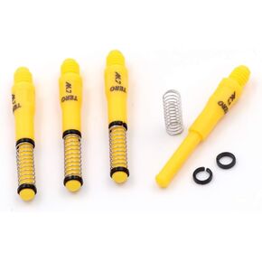 Black Scorpion Cuesoul TERO AK7 Clear Dart Stems Dart Shafts Built-in Spring Telescopic,Set of 4 pcs-B/D/F/H Size (Yellow, B)