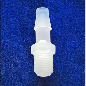 125PP-4B Polypropylene Plastic 1/4" ID 1/4" NPT Male Single Barb Hose/Tubing Fitting Connector (Pack of 10)