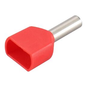 Baomain AWG 16/1.5mm² Wire Copper Crimp Connector Twin Insulated Ferrule Pin Cord End Terminal Red TE1508 Pack of 1000