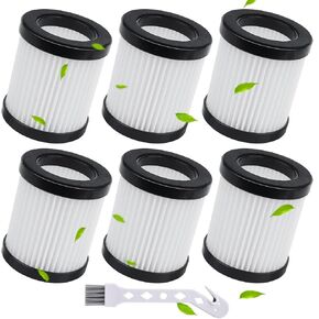 Rebirthcare xl-618a replacement filters fit for moosoo xl-618a cordless vacuum, 6-pack
