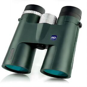 10X42 Professional Binoculars with Smartphone Adapter, Compact Waterproof Low Night Vision Binoculars for Adult Birds Watching Hunting Concert Travel
