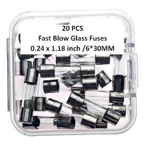 F500A, F500MA, F500MA Fuse, F500MA250V, F500MA250 Fuse, F500A250V, F500A250V Fuse, 500A, 500A Fuse, 500A250V, 500A250V Fuse, 500MA, 500MA Fuse, 500MA250V Fuse, Glass Fast Blow Fuse 6 * 30MM (20 pcs)