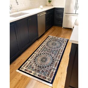 Unique Loom Narenj Collection Area Rug - Adams (10' x 13' Rectangle Navy Blue/Beige)