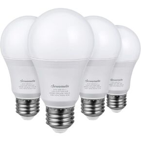DEWENWILS 4 Pack A19 Dimmable LED Light Bulbs,10-Watt(60W Equivalent), 800 Lumen, 5000K Daylight Dimmable Bulb, E26 Base Light Bulb, UL Listed