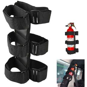 BetterJonny Black Adjustable Strap Fire Extinguisher 3 lb Fire Extinguisher Holder for Car SUV Truck UTV and Home Use