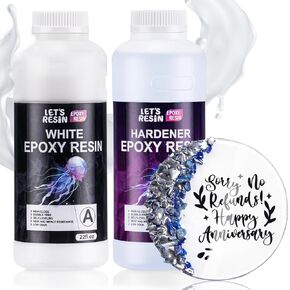 LET'S RESIN EPOXY RESIN Turquoise Epoxy Resin,44OZ Bubble Free & High-Gloss Epoxy Resin Kit,Self Leveling Resin and Hardener for Ocean Art Crafts,Jewelry Making,Resin Molds