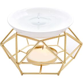 حامل شموع معدني للشاي الخفيف، موقد الزيوت العطرية من السيراميك، موزع روائح شمع رقيق يذوب العطر لديكور غرفة النوم المنزلية in Kuwait