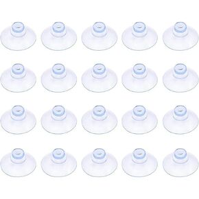 XMHF 20 Pack 1.8in/45mm Suction Cup Plastic Sucker Pads Without Hooks Clear