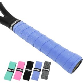 Senston 5 PCS Racket Grip Tape High Friction Matte PU Skin for Racket Handle Grip Replacement use