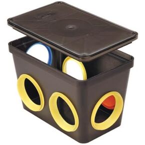 Tuf-Tite 6 Hole Drain Distribution Box with Lid and Seals