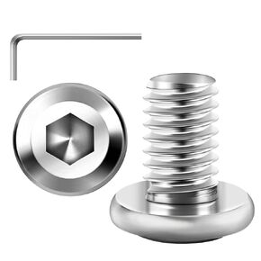 30Pcs M5 x 40mm M5 Bolts Flat Head Hex Socket Cap Screws Bolts, 304 Stainless Steel Furniture Screws Full Thread, Bright Finish & Hex Spanner by Mywish