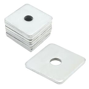 50 Packs Squares Washer Heavy Duty Galvanized Plate Fastener Hardware 1/2(ID) X 2 X 2 (Square OD) X 3/16 (THK) inch