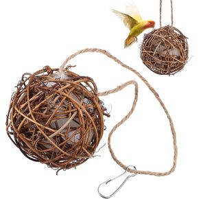jarbins 2 Pack Bird Nesting Ball Material Hummingbird Nesting Material Parrot Hanging Warm Nest Biting Toys Birdhouse Nesting Material Hummingbird Glob (3.15in) in Kuwait