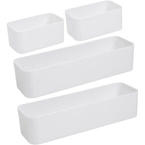 4pcs Boxes Wall Storage Box Plastic Shelf Mini Storage Bins Corner Shelf Wall Mounted Shelf Rack Remote Holder Wall Mount Bedroom Wall Floating Shelves Storage Cases White Food Pp