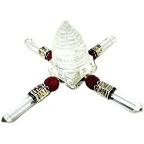 Jet Rudraksha Shree Yantra Energy Pyramid Generator 4 Point Peace Reiki Divine Crystal Therapy Gemstones Rudrax India